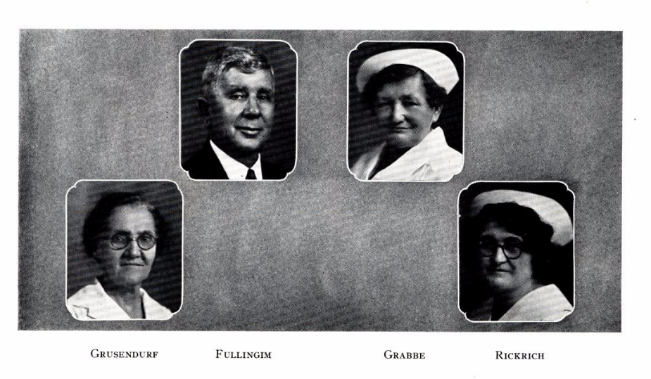 Nurses Grusendurf, Rickrich, and Grabbe, and Doctor Fullingim