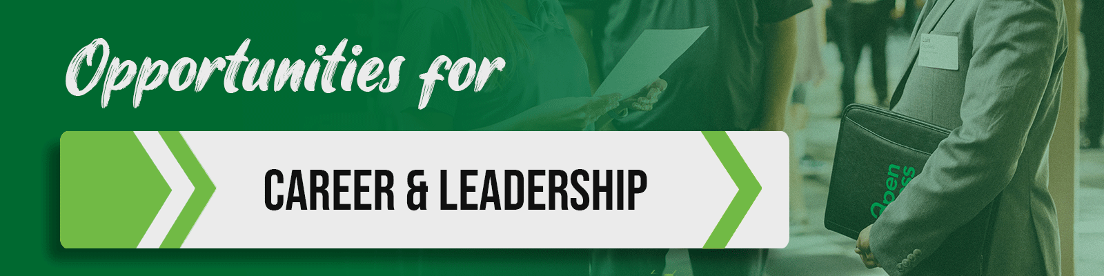 Opportunities for Career & Leadership graphic