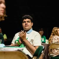 UNT student at Legacy Lunch