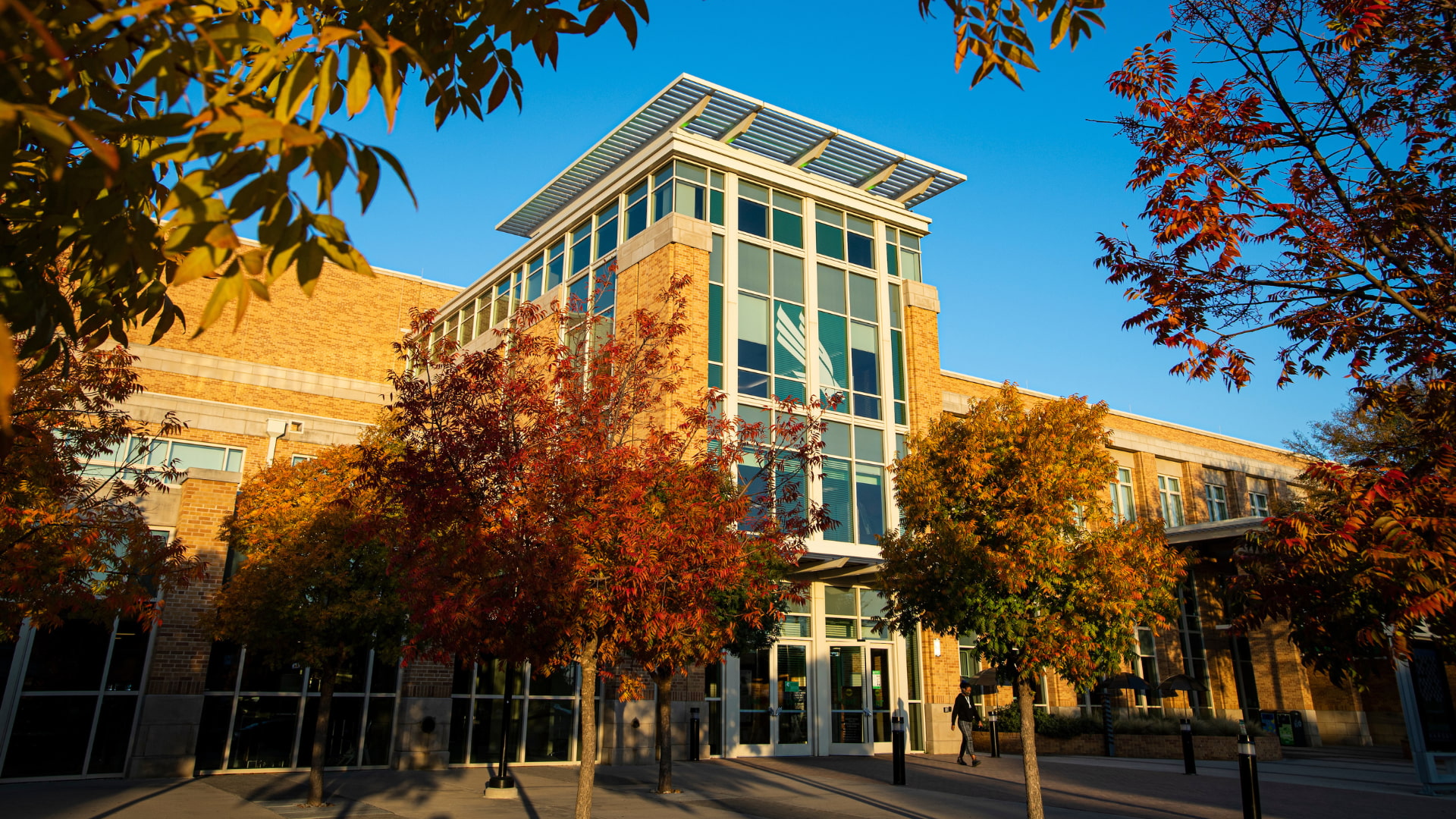 Photo of the UNT Union during the fall 