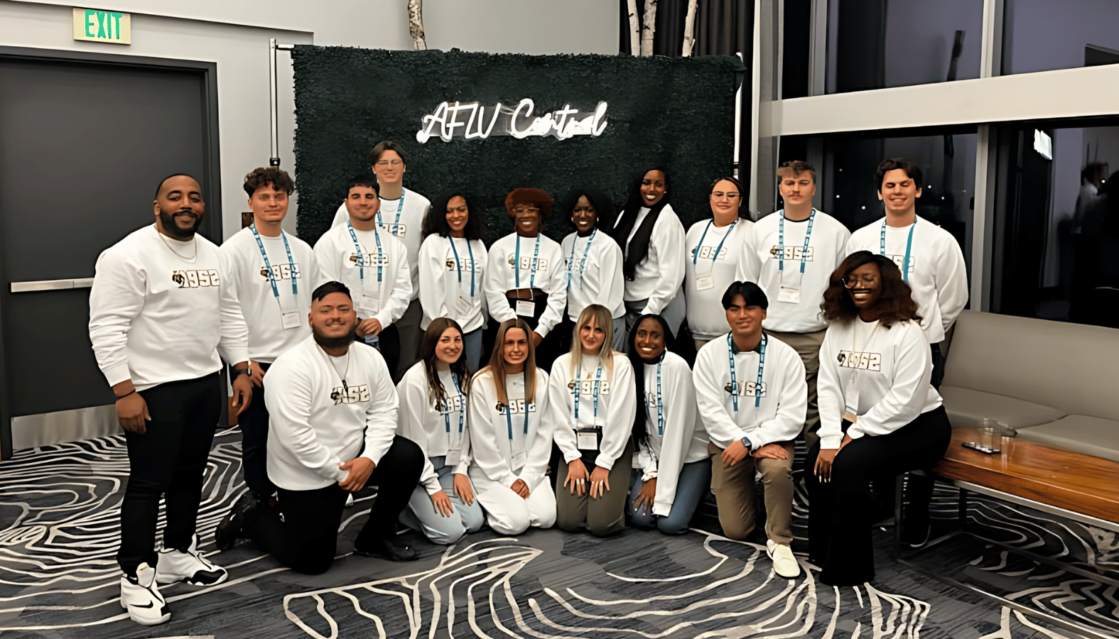 Group of Students Posing for a Greek Life Photo