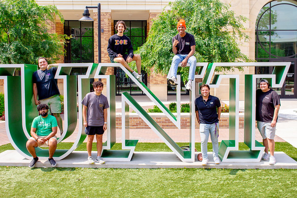Group of Students Posing for a Greek Life Photo