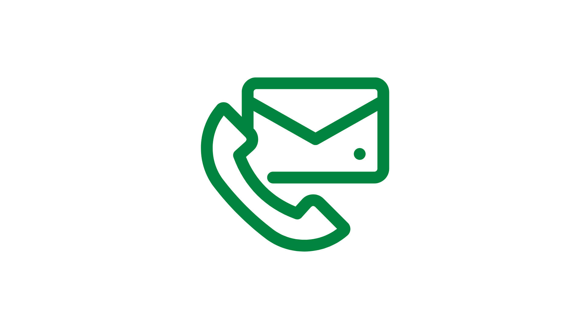 image of an email envelope and phone