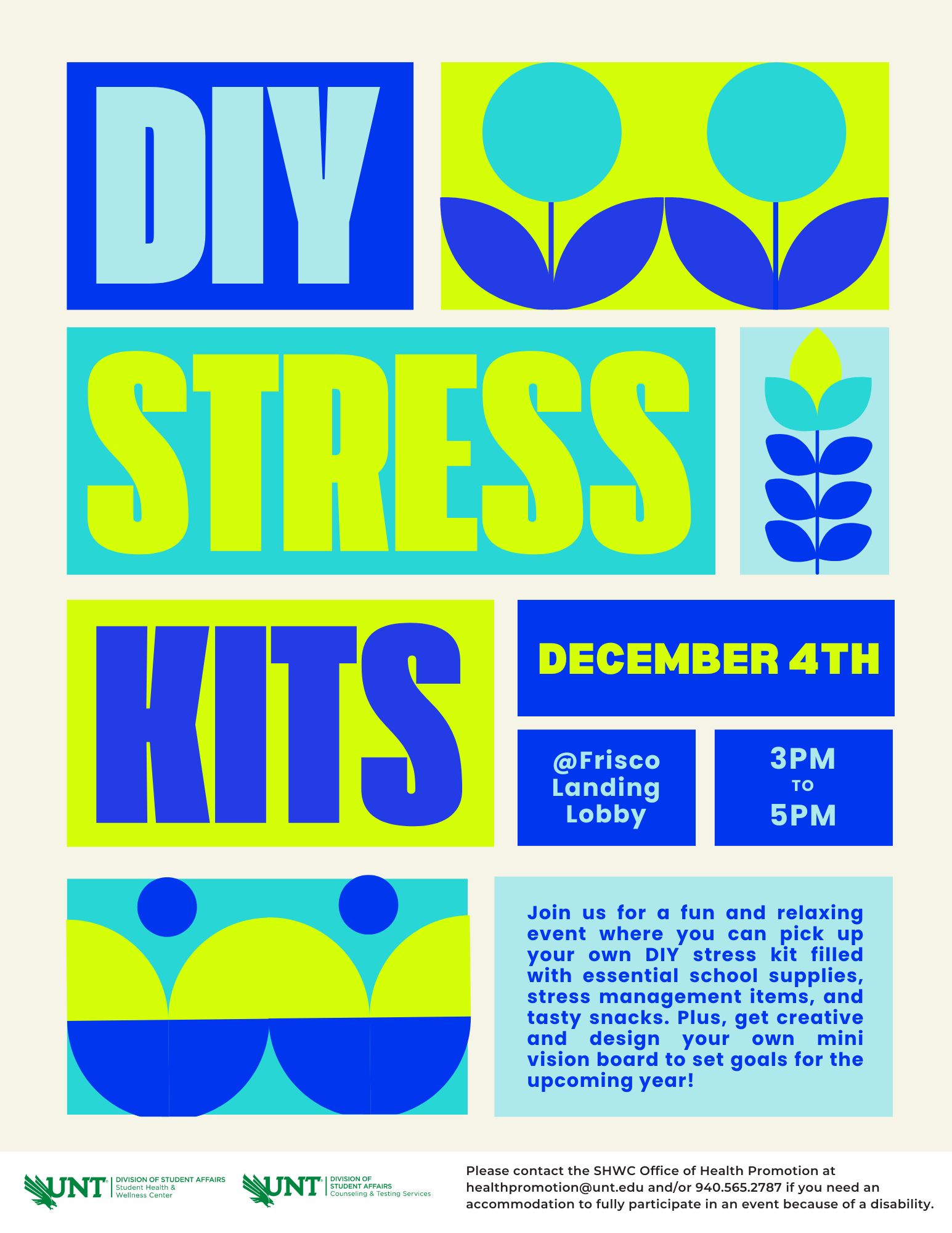 Colorful text that says DIY stress kits