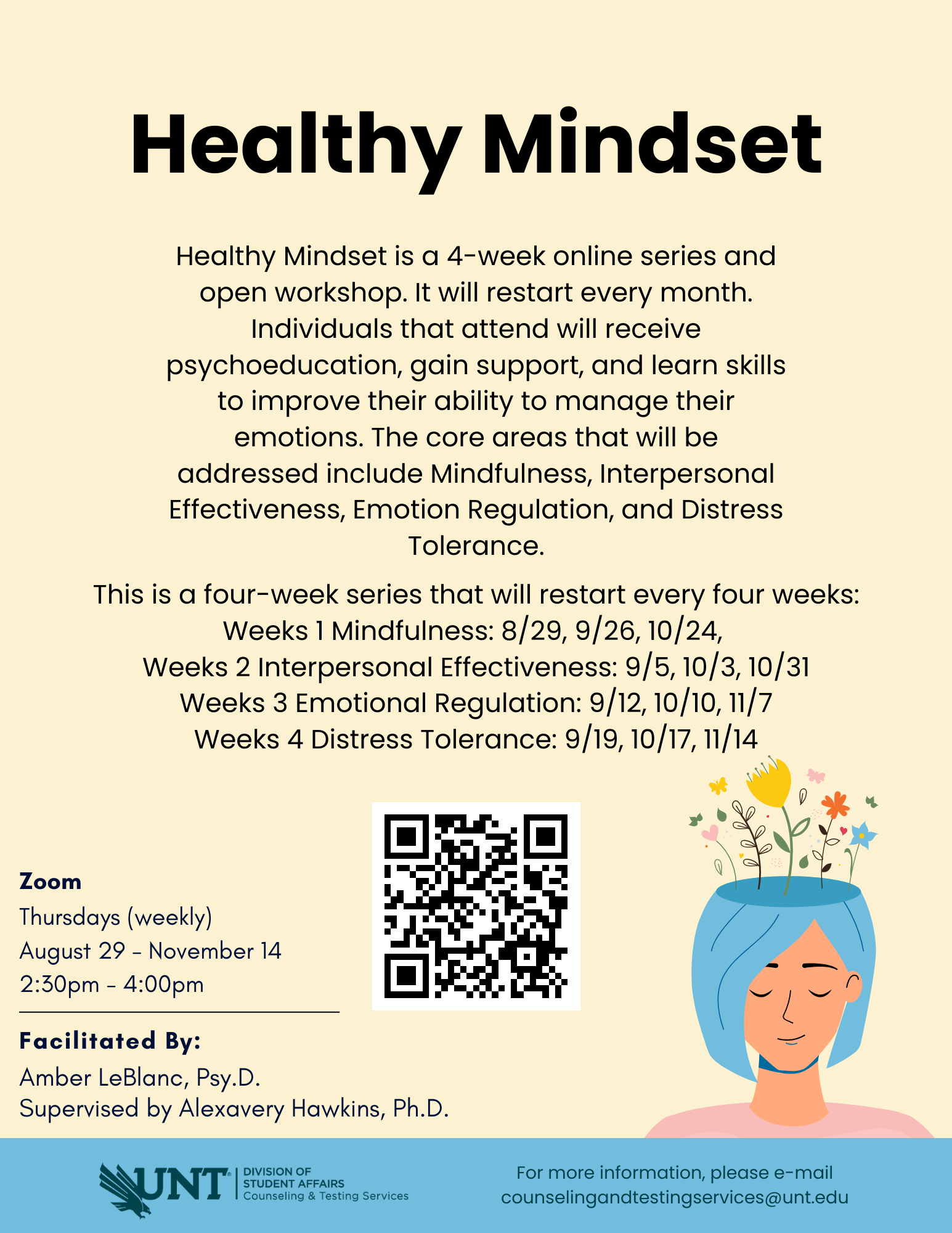 healthy mindset flyer