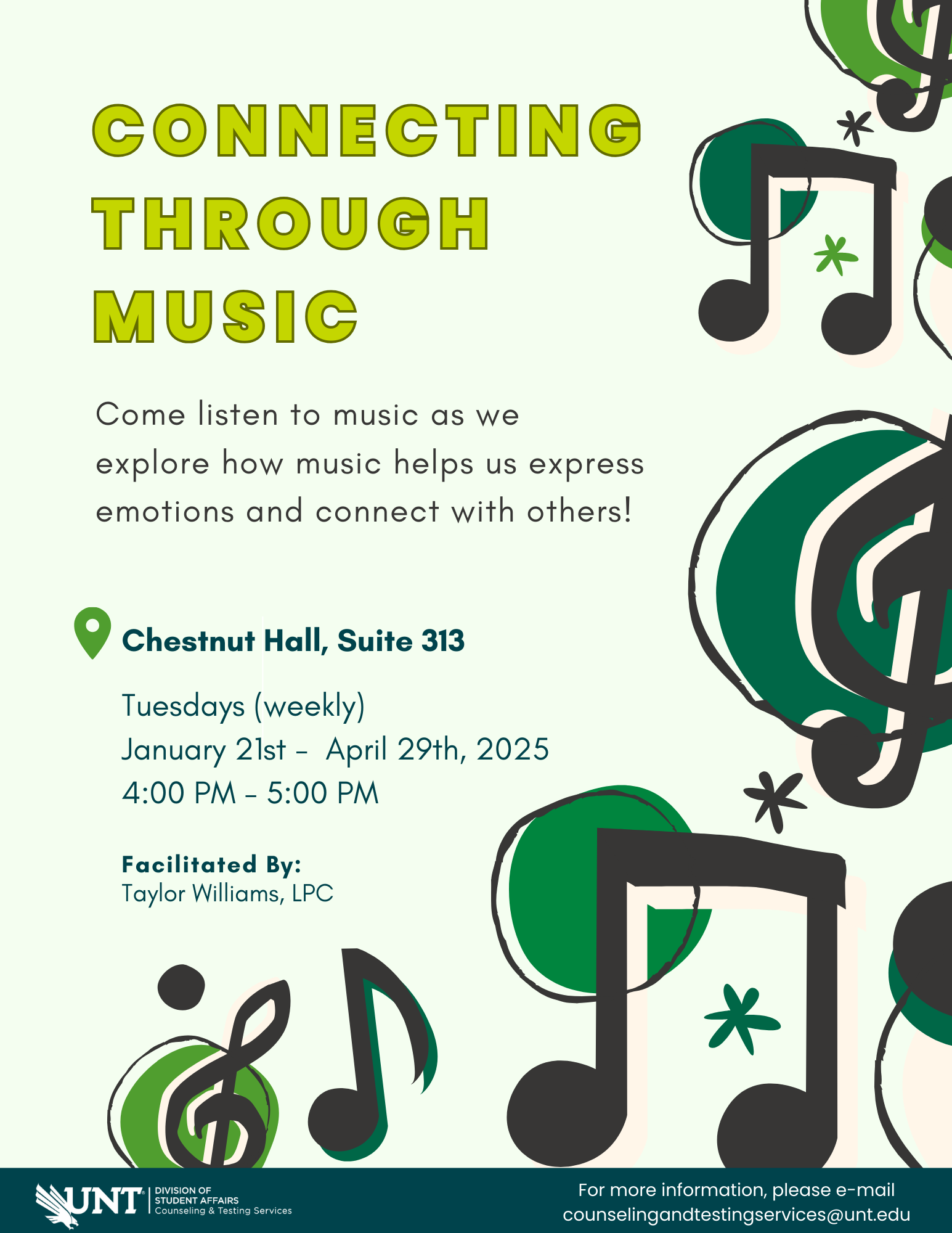 connecting through music workshop flyer