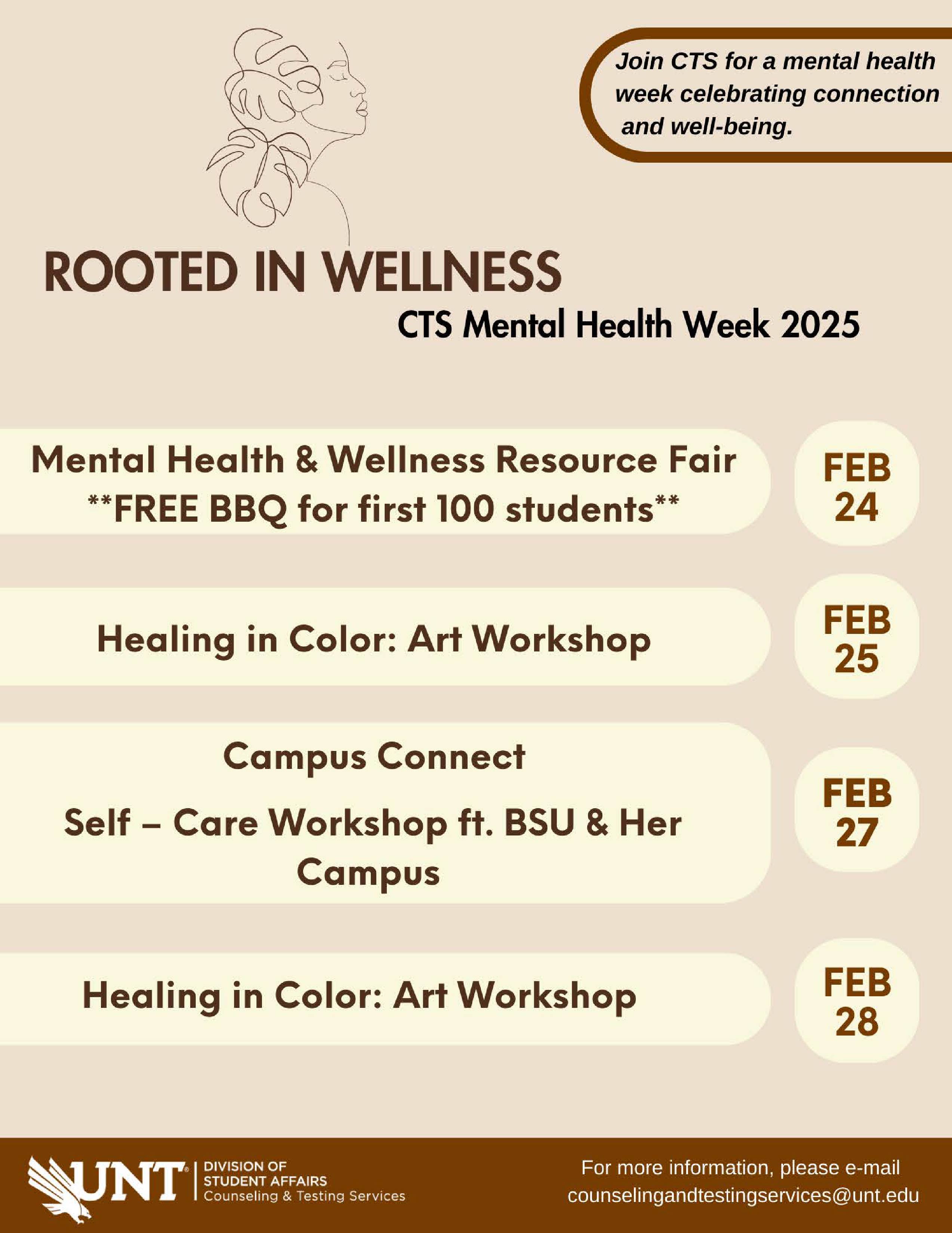 Mental Health Week Summary Flyer