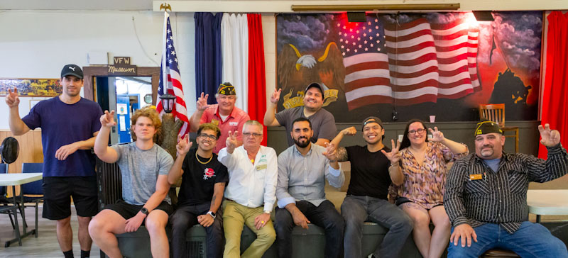 Student Veterans at a welcome back event.