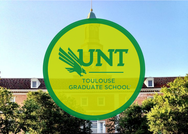 UNT Toulouse Graduate School. Photo of UNT Hurley Administration Building