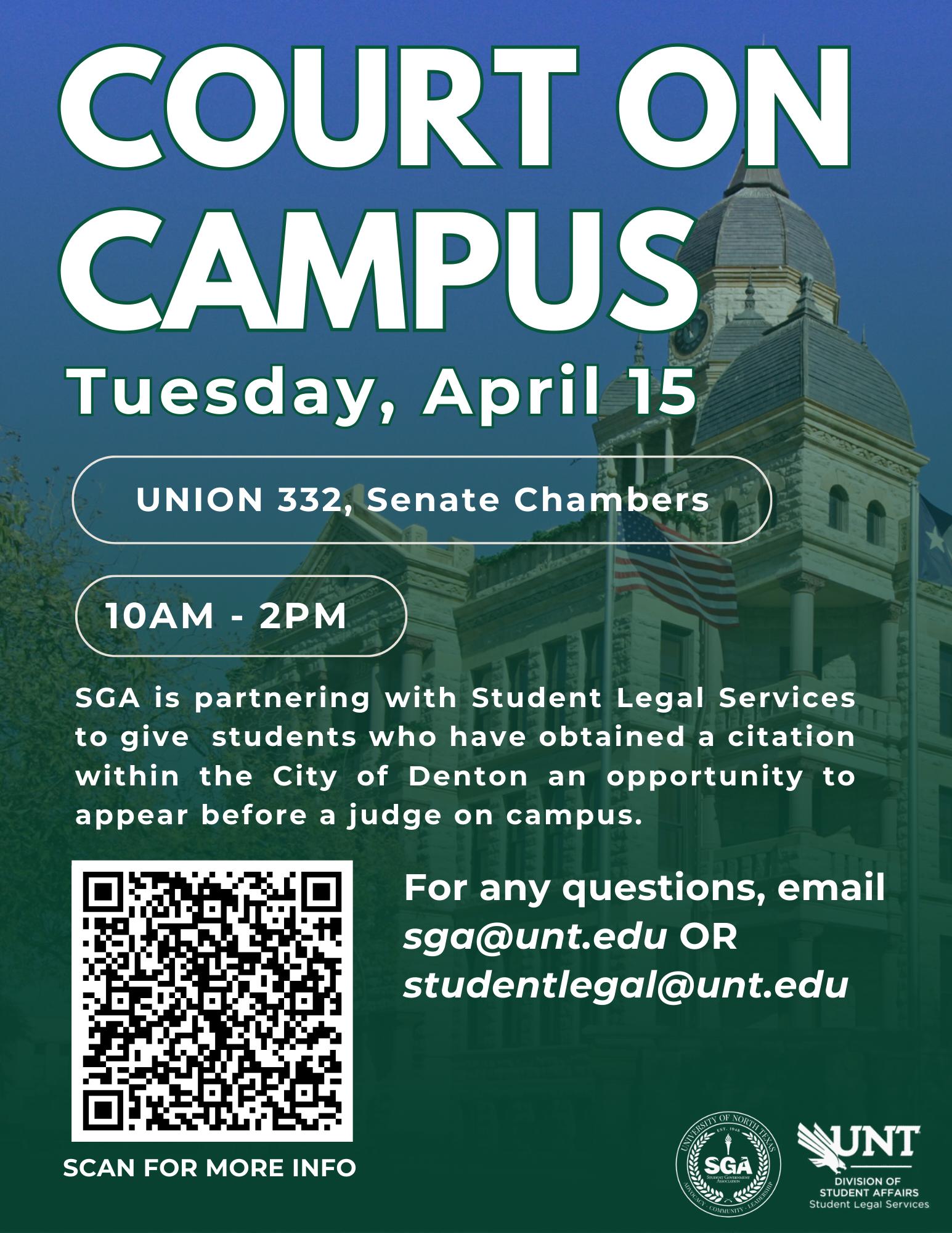 Court on Campus Flyer